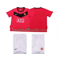 Fotballdrakter Manchester United 2009 Retro Hjemmedraktsett 2010 Kortermet til Barn