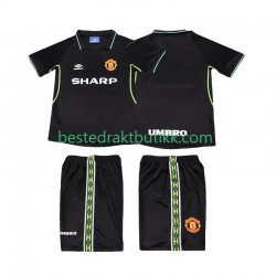 Fotballdrakter Manchester United 1998 Retro Tredjedraktsett 1999 Kortermet til Barn
