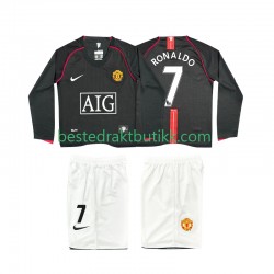 Fotballdrakter Manchester United Ronaldo 7 2007 Retro Bortedraktsett 2008 Langermet til Barn