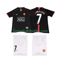 Fotballdrakter Manchester United Ronaldo 7 2007 Retro Bortedraktsett 2008 Kortermet til Barn