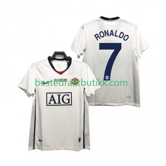 Fotballdrakter Manchester United Ronaldo 7 Champions League 2009 Retro Bortedraktsett 2008 Kortermet til Herre
