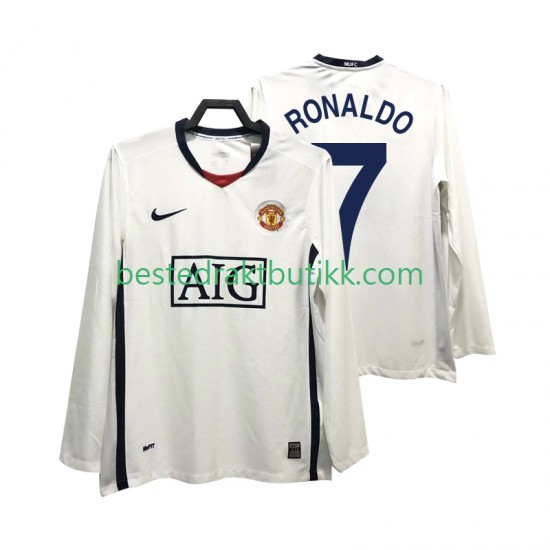 Fotballdrakter Manchester United Ronaldo 7 Premier League 2009 Retro Bortedraktsett 2008 Langermet til Herre