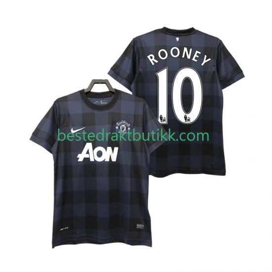 Fotballdrakter Manchester United Rooney 10 2013 2014 Retro Bortedraktsett Kortermet til Herre