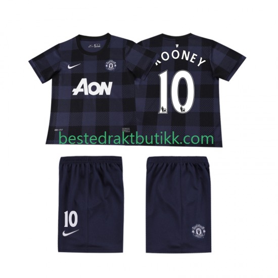 Fotballdrakter Manchester United Rooney 10 2013 2014 Retro Bortedraktsett Kortermet til Barn