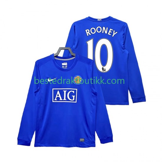 Fotballdrakter Manchester United Rooney 10 2009 Retro Tredjedraktsett 2008 Langermet til Herre