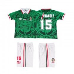 Fotballdrakter Mexico HERNANDEZ 15 1998 Retro Hjemmedraktsett Kortermet til Barn