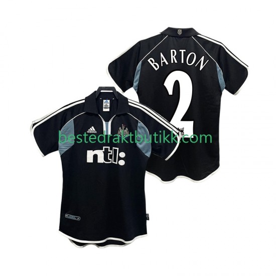 Fotballdrakter Newcastle United BARTON 2 2000 2001 Retro Bortedraktsett Kortermet til Herre