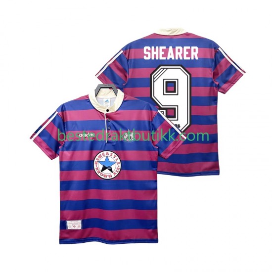 Fotballdrakter Newcastle United SHEARER 9 1995 1997 Retro Bortedraktsett Kortermet til Herre