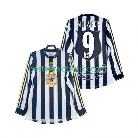 Fotballdrakter Newcastle United SHEARER 9 1997 Retro Hjemmedraktsett 1999 Langermet til Herre
