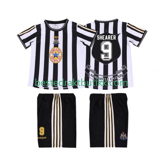 Fotballdrakter Newcastle United SHEARER 9 1997 Retro Hjemmedraktsett 1999 Kortermet til Barn