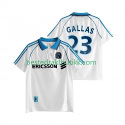 Fotballdrakter Olympique de Marseille Gallas 23 1998 Retro Hjemmedraktsett 1999 Kortermet til Herre