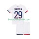 Fotballdrakter Paris Saint-Germain Bradley Barcola 29 Bortedraktsett 2025-2026 Kortermet til Barn