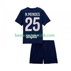 Fotballdrakter Paris Saint-Germain Nuno Mendes 25 Hjemmedraktsett 2025-2026 Kortermet til Barn