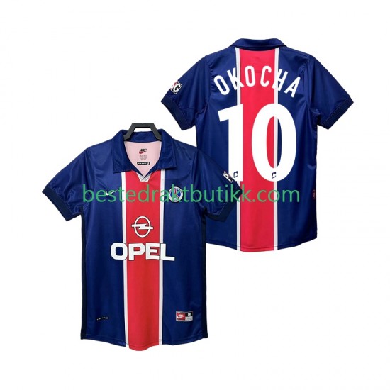 Fotballdrakter Paris Saint-Germain OKOCHA 10 1998 Retro Hjemmedraktsett 1999 Kortermet til Herre