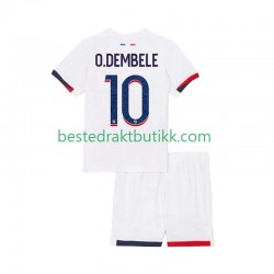 Fotballdrakter Paris Saint-Germain Ousmane Dembele 10 Bortedraktsett 2025-2026 Kortermet til Barn