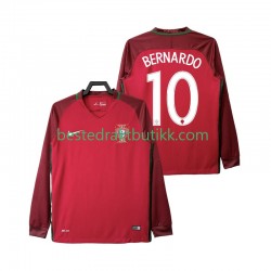 Fotballdrakter Portugal BERNARDO 10 2016 Retro Hjemmedraktsett Langermet til Herre