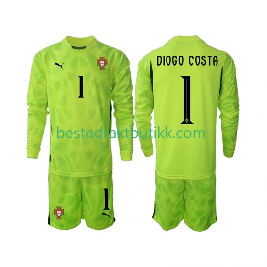 Fotballdrakter Portugal Diogo Costa 1 Keeper Hjemmedraktsett 2025 Langermet til Barn