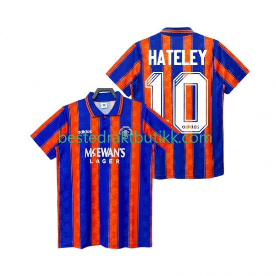Fotballdrakter Rangers HATELEY 10 1993 Retro Bortedraktsett 1994 Kortermet til Herre