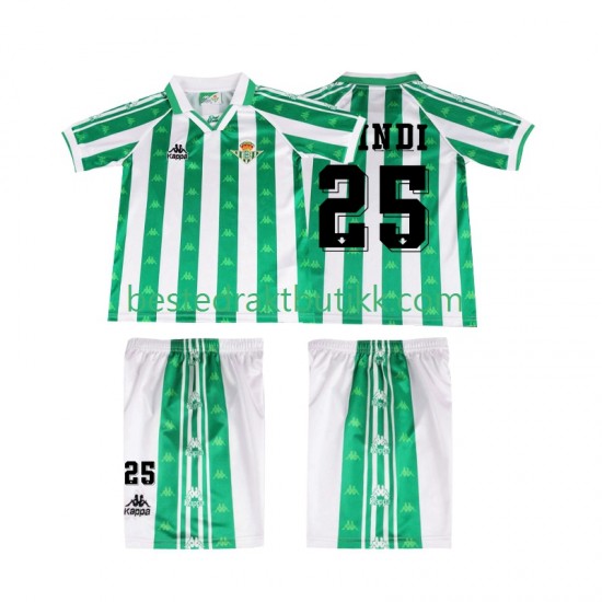 Fotballdrakter Real Betis FINIDI 25 1996 1997 Retro Hjemmedraktsett Kortermet til Barn