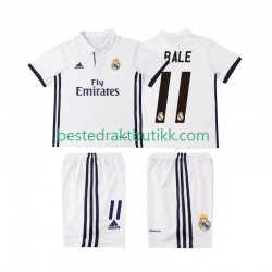 Fotballdrakter Real Madrid BALE 11 2016 2017 Retro Hjemmedraktsett Kortermet til Barn