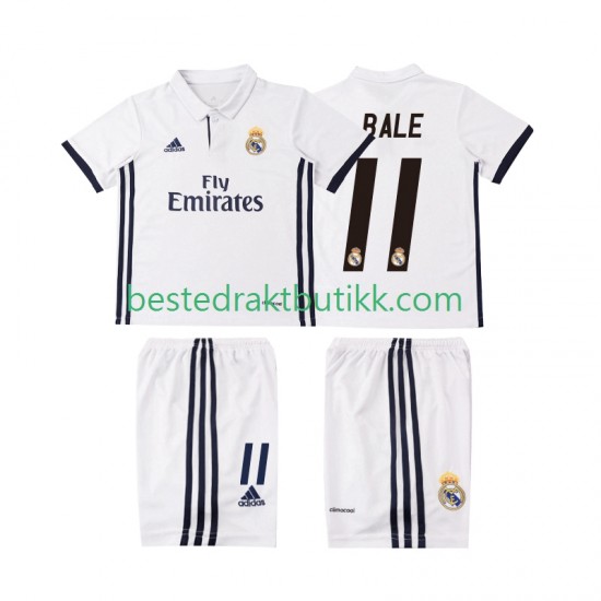 Fotballdrakter Real Madrid BALE 11 2016 2017 Retro Hjemmedraktsett Kortermet til Barn