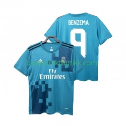 Fotballdrakter Real Madrid BENZEMA 9 2017 2018 Retro Tredjedraktsett Kortermet til Herre