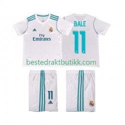 Fotballdrakter Real Madrid Bale 11 2017 2018 Retro Hjemmedraktsett Kortermet til Barn