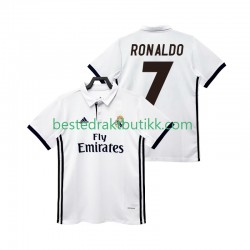 Fotballdrakter Real Madrid CRISTIANO RONALDO 7 2017 2018 Retro Hjemmedraktsett Kortermet til Herre