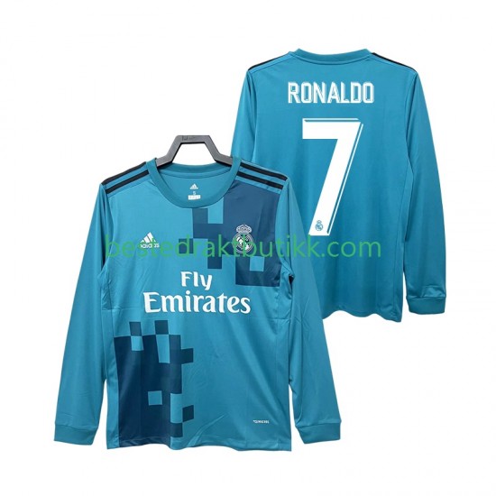 Fotballdrakter Real Madrid CRISTIANO RONALDO 7 2017 2018 Retro Tredjedraktsett Langermet til Herre