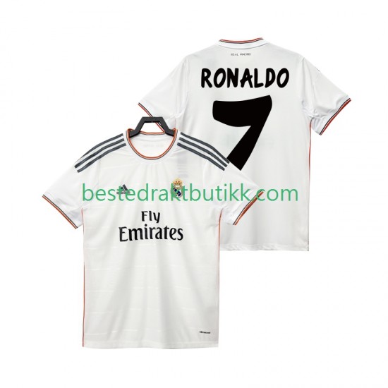 Fotballdrakter Real Madrid Cristiano Ronaldo 7 2013 2014 Retro Hjemmedraktsett Kortermet til Herre