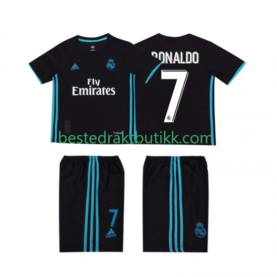 Fotballdrakter Real Madrid Cristiano Ronaldo 7 2017 2018 Retro Bortedraktsett Kortermet til Barn