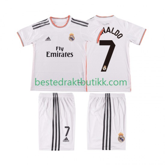 Fotballdrakter Real Madrid Cristiano Ronaldo 7 2013 2014 Retro Hjemmedraktsett Kortermet til Barn