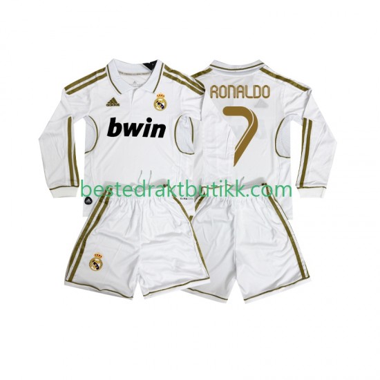 Fotballdrakter Real Madrid Cristiano Ronaldo 7 2012 Retro Hjemmedraktsett 2011 Langermet til Barn