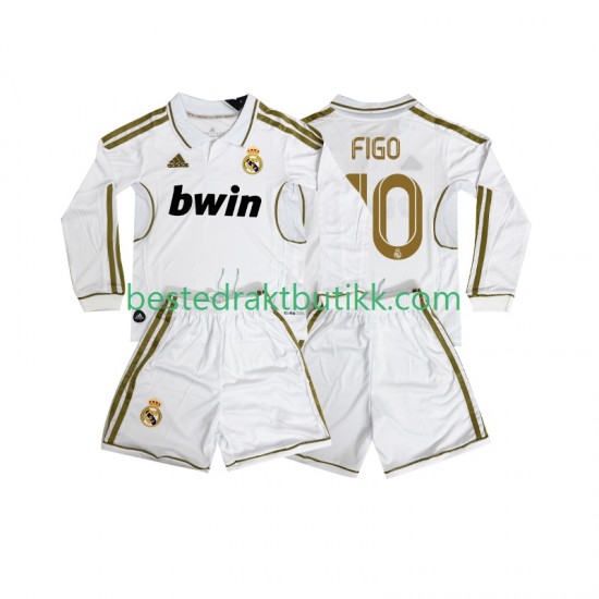 Fotballdrakter Real Madrid FIGO 10 2012 Retro Hjemmedraktsett 2011 Langermet til Barn