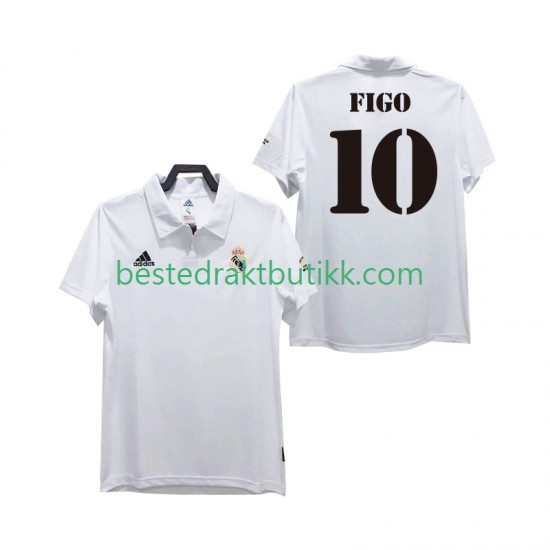 Fotballdrakter Real Madrid FIGO 10 2002 2003 Retro Hjemmedraktsett Kortermet til Herre