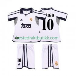 Fotballdrakter Real Madrid FIGO 10 2001 2002 Retro Hjemmedraktsett Kortermet til Barn