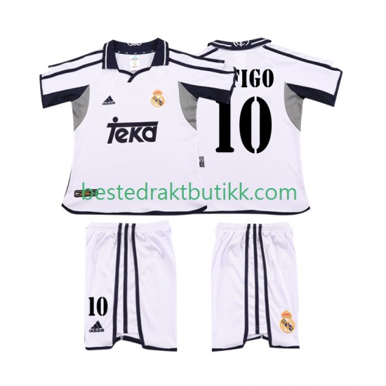 Fotballdrakter Real Madrid FIGO 10 2001 2002 Retro Hjemmedraktsett Kortermet til Barn