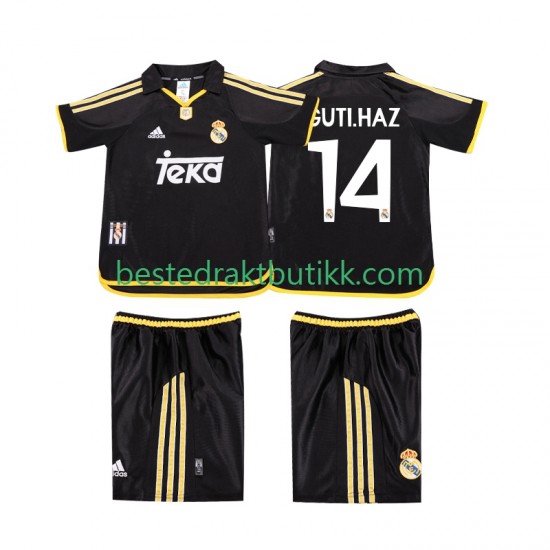 Fotballdrakter Real Madrid GUTI.HAZ 14 2001 Retro Bortedraktsett 1999 Kortermet til Barn