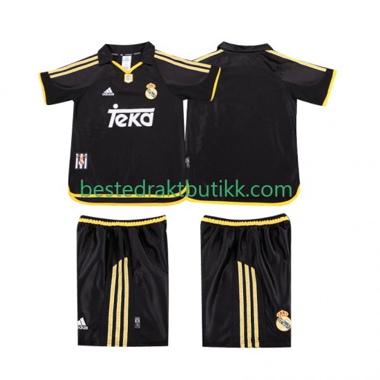 Fotballdrakter Real Madrid 2001 Retro Bortedraktsett 1999 Kortermet til Barn