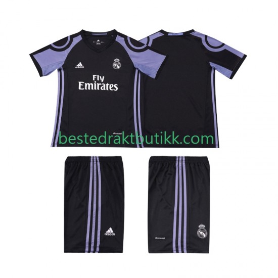 Fotballdrakter Real Madrid 2016 2017 Retro Tredjedraktsett Kortermet til Barn