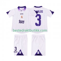 Fotballdrakter Real Madrid R CARLOS 3 1997 1998 Retro Hjemmedraktsett Kortermet til Barn