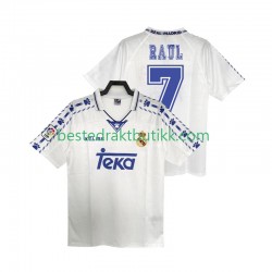 Fotballdrakter Real Madrid RAUL 7 1996 1997 Retro Hjemmedraktsett Kortermet til Herre