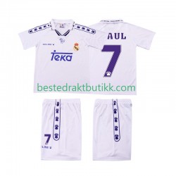 Fotballdrakter Real Madrid RAUL 7 1996 Retro Hjemmedraktsett 1994 Kortermet til Barn