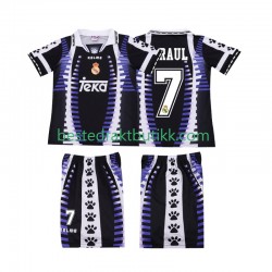 Fotballdrakter Real Madrid RAUL 7 1997 1998 Retro Tredjedraktsett Kortermet til Barn