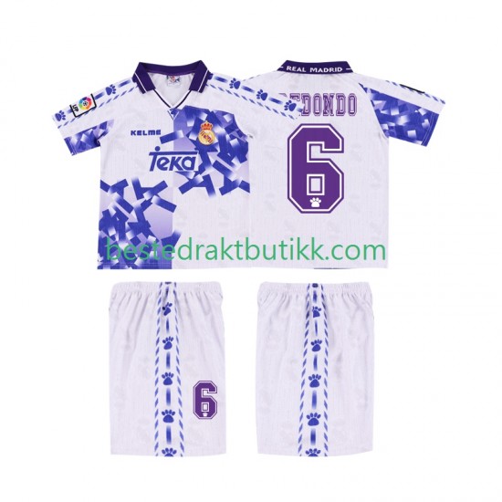 Fotballdrakter Real Madrid REDONDO 6 1996 1997 Retro Tredjedraktsett Kortermet til Barn