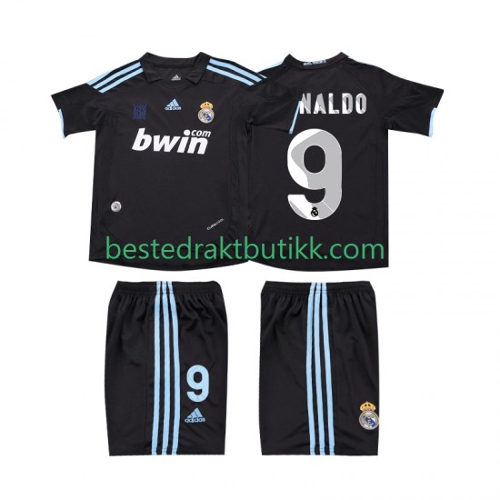 Fotballdrakter Real Madrid RONALDO 9 2009 Retro Bortedraktsett 2010 Kortermet til Barn