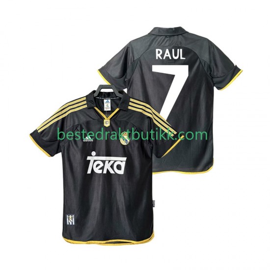 Fotballdrakter Real Madrid Raul 7 2001 Retro Bortedraktsett 1999 Kortermet til Herre