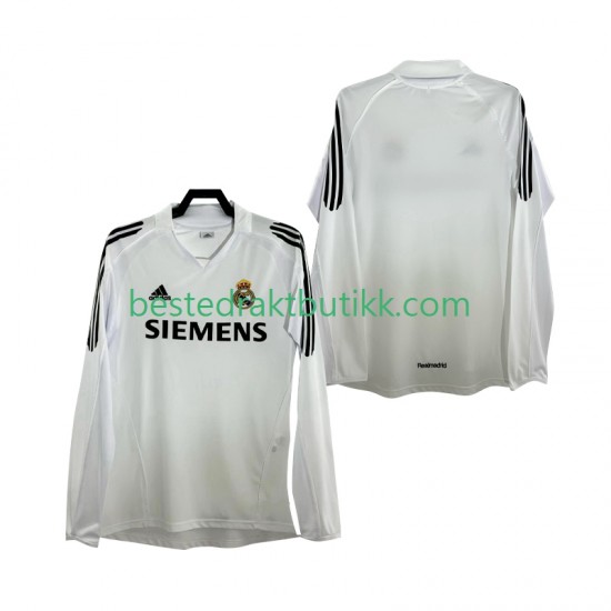 Fotballdrakter Real Madrid 2005 Retro Hjemmedraktsett 2006 Langermet til Herre
