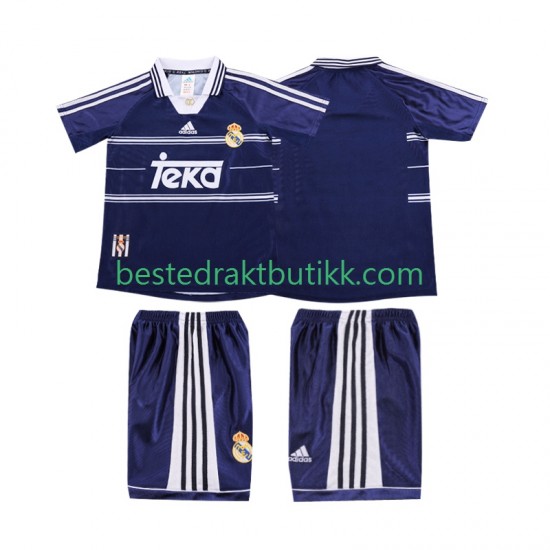 Fotballdrakter Real Madrid 1998 Retro Bortedraktsett 1999 Kortermet til Barn