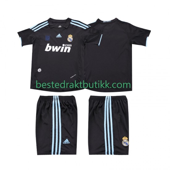 Fotballdrakter Real Madrid 2009 Retro Bortedraktsett 2010 Kortermet til Barn
